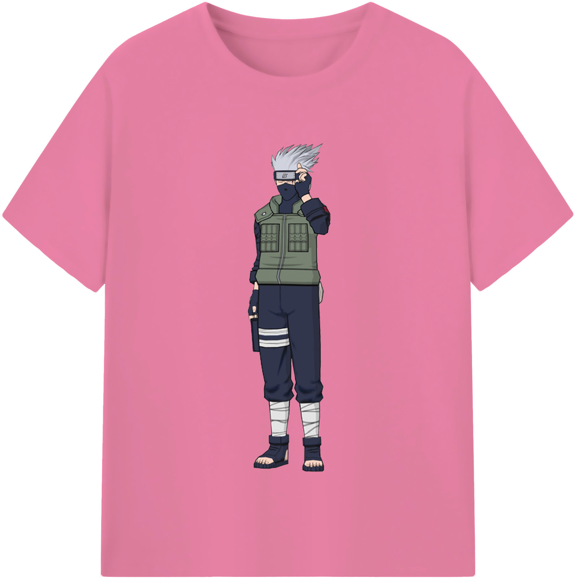 （画像用） NARUTO -ナルト- はたけ カカシ Hatake Kakashi 綿100％半袖Tシャツ（フロントプリント）